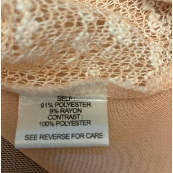 Extra Touch Women Tunic Size 1X Peach Textured Long Sleeve Top Sheer Detail NEW - Picture 8 of 9